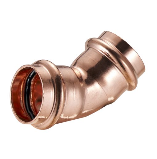 Copper Press Fitting | Elbow 45° | V profile | Interior - Exterior